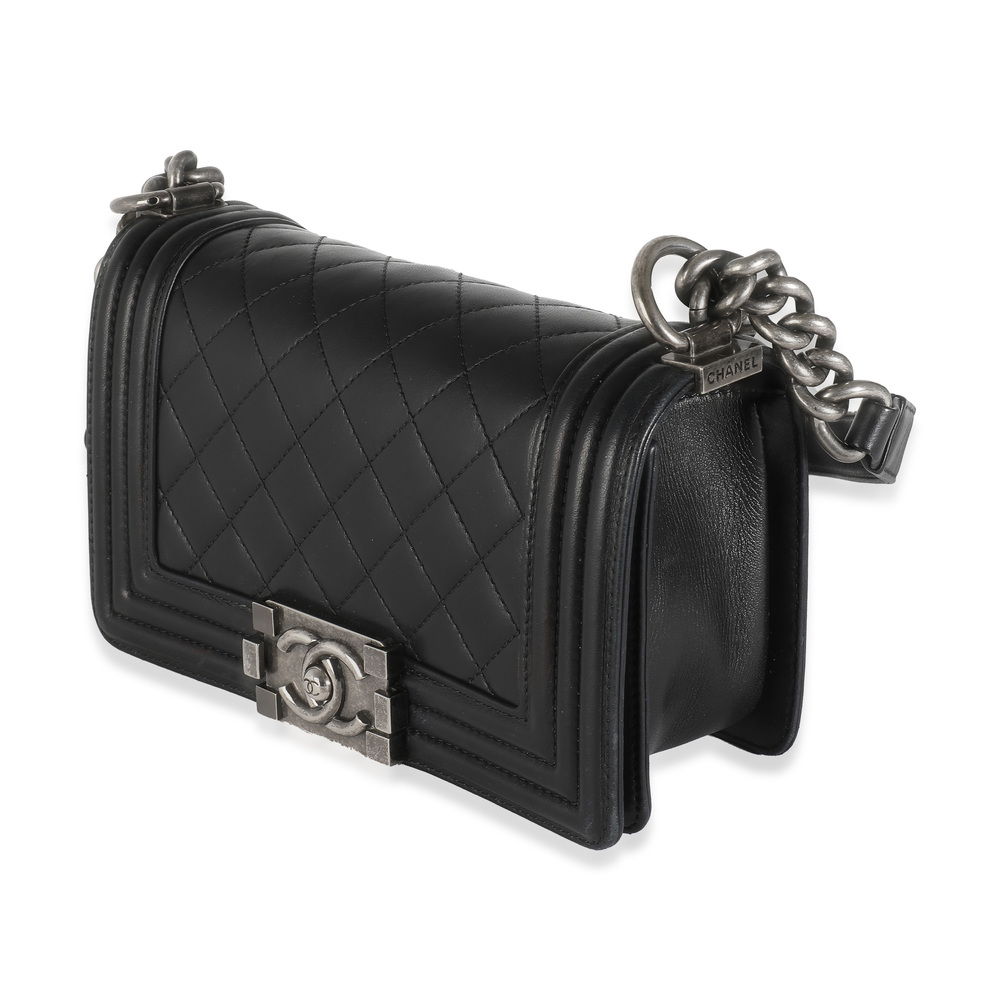 Chanel Black Quilted Lambskin Small Boy Bag - Picture 4 of 8